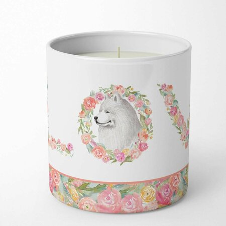 CAROLINES TREASURES 3.75 x 3.25 in. Unisex Samoyed No.1 Love 10 oz Decorative Soy Candle WDK4478CDL